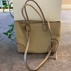 Cream colored Michael Kors purse